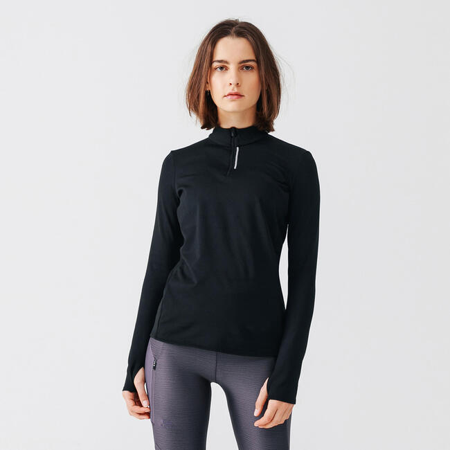 Women's Running LongSleeved Jersey Run Warm Black