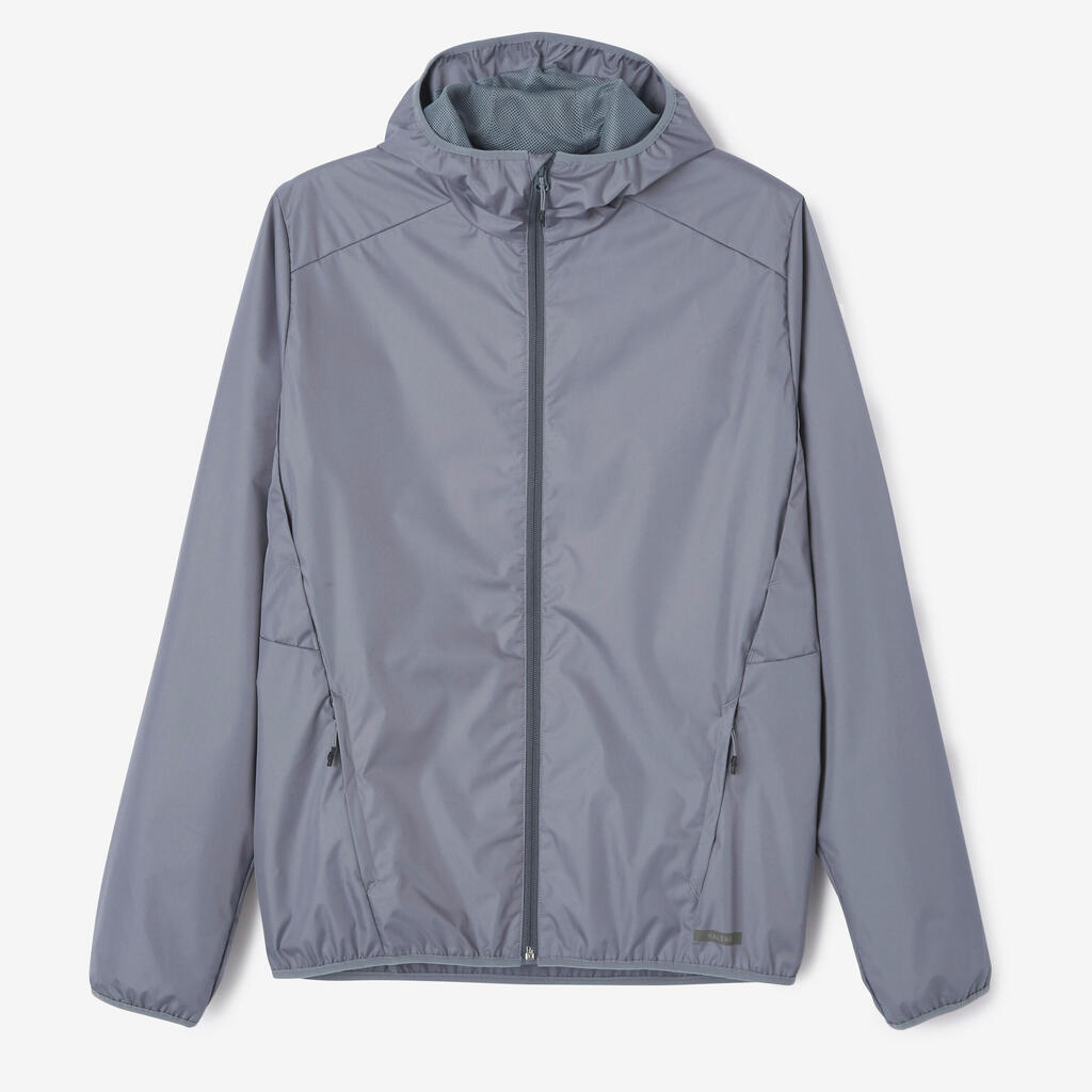 Run Rain Men's Running Wind and Rain Jacket - pebble grey