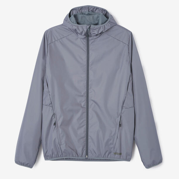 Men Running Rain Jacket Kalenji Run Rain M Grey