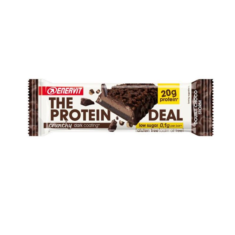 Barretta proteica The protein deal Enervit DOUBLE CHOCO STORM crunchy