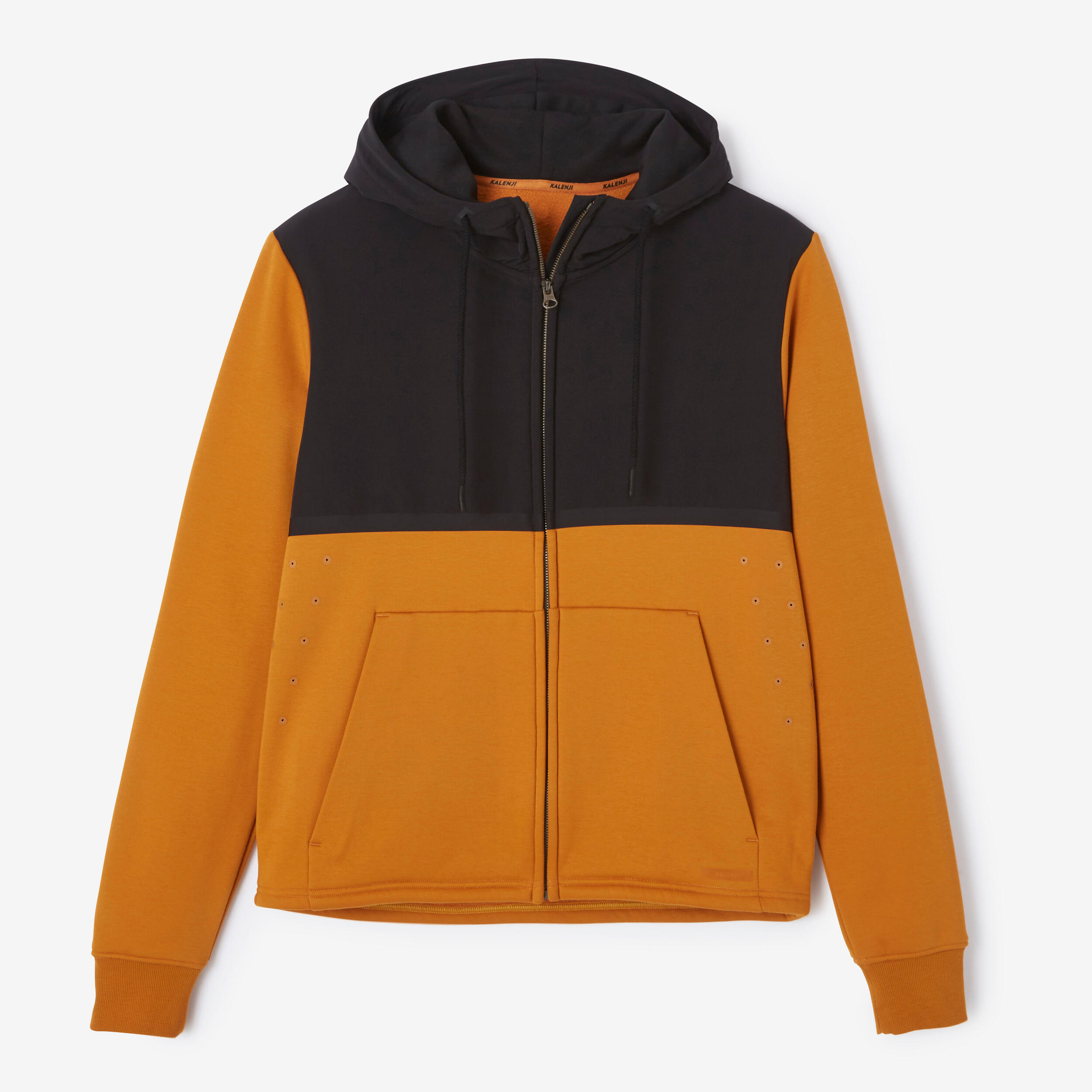 Kalenji Warm+ Men's Running Hoodie - brown ochre 3/13