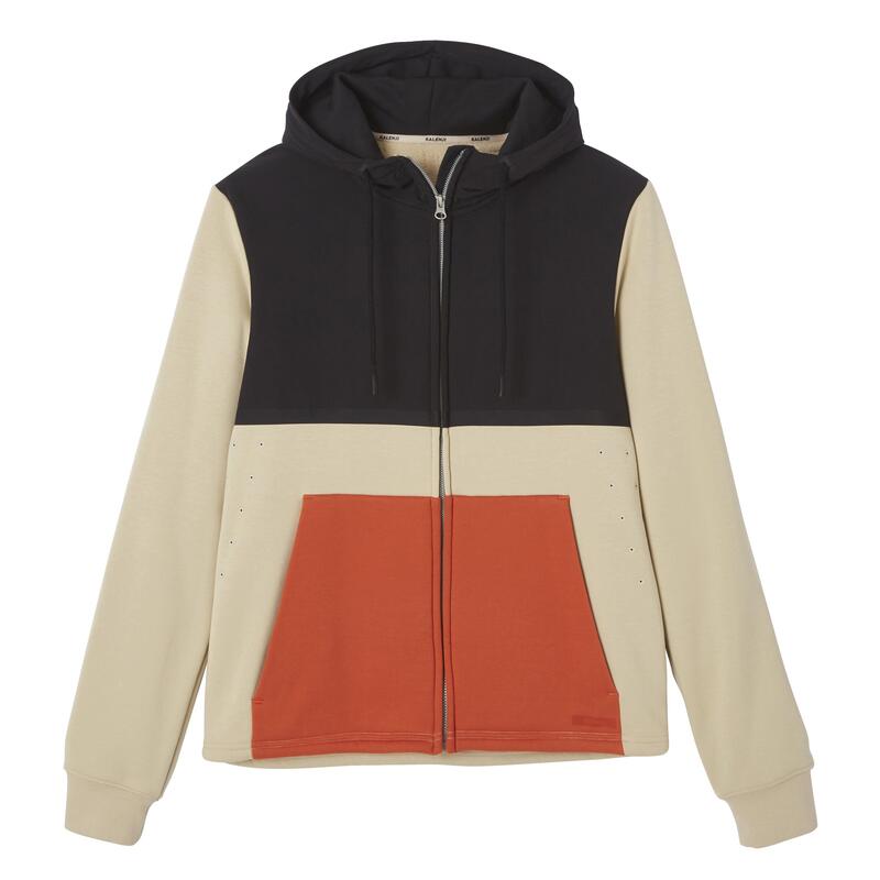 Veste à capuche running homme - Warm+ Beige & Orange