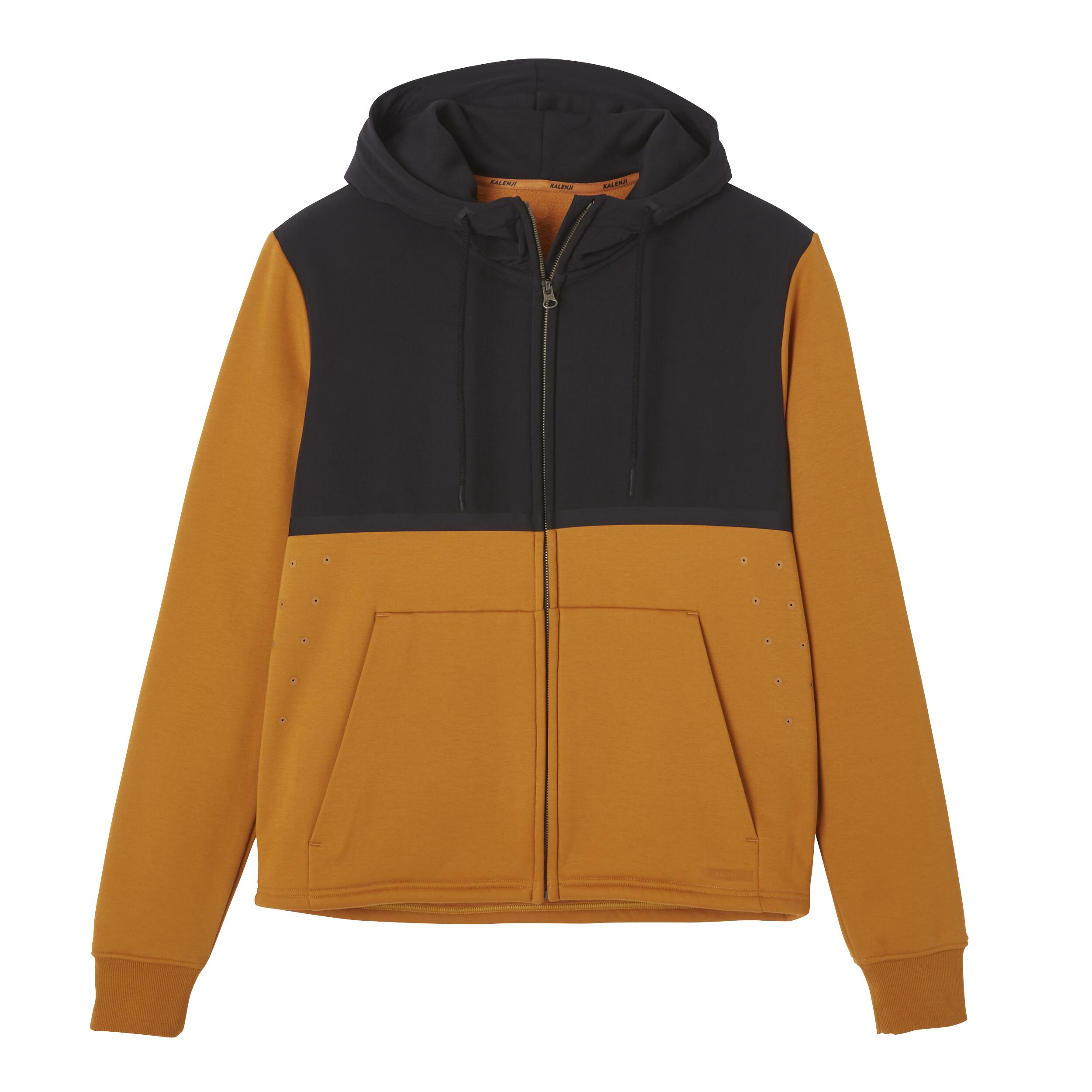 VESTE A CAPUCHE DE RUNNING HOMME KALENJI WARM BEIGE FICELLE KALENJI Decathlon