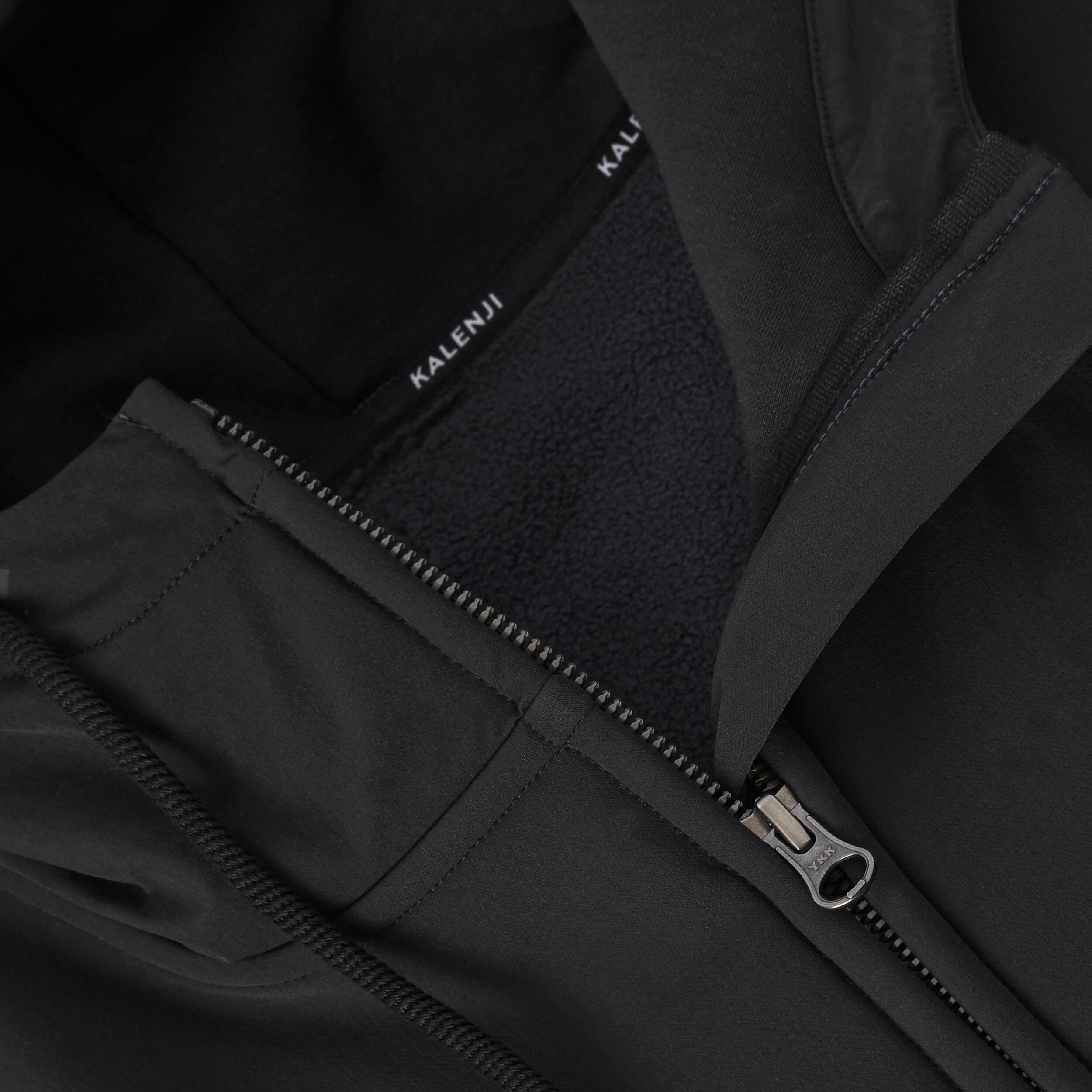 Men's hooded running jacket - Warm+ - Black 4/13