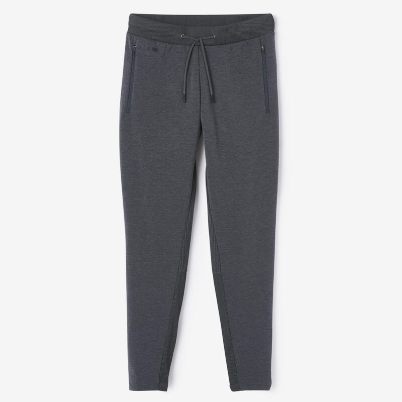Pánské běžecké kalhoty Kalenji Warm+ šedé 