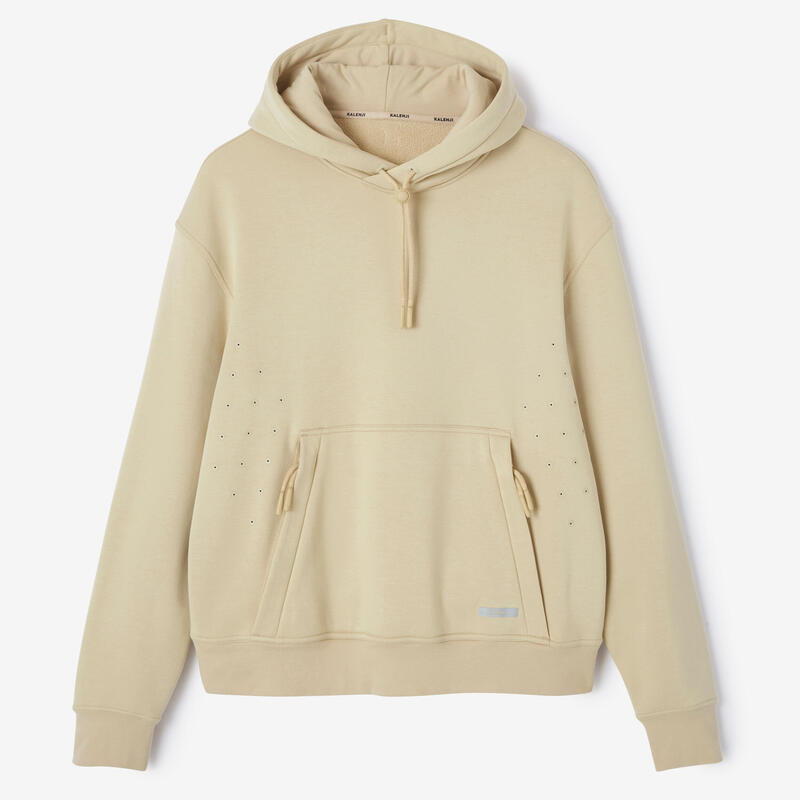 Sweat à capuche running chaud homme - Warm 500 Beige