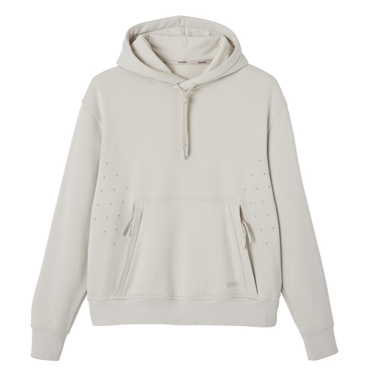 Sweat à capuche running chaud homme - Warm 500 Beige clair