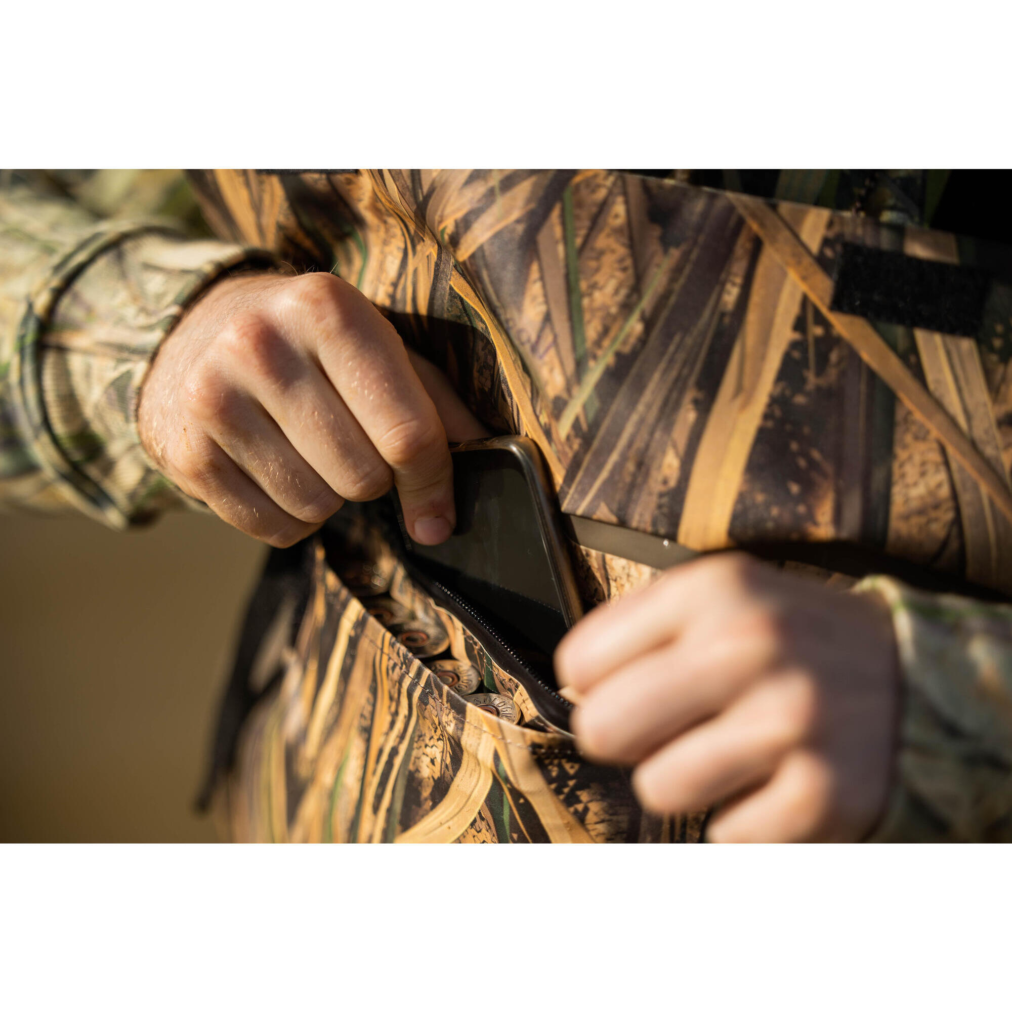 Hunting waders with pockets 520 marsh camouflage