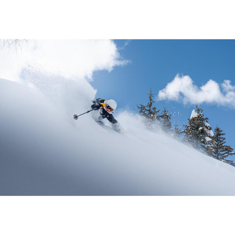 Veste de ski et snowboard chaude et respirante femme, FR 500 bleu marine
