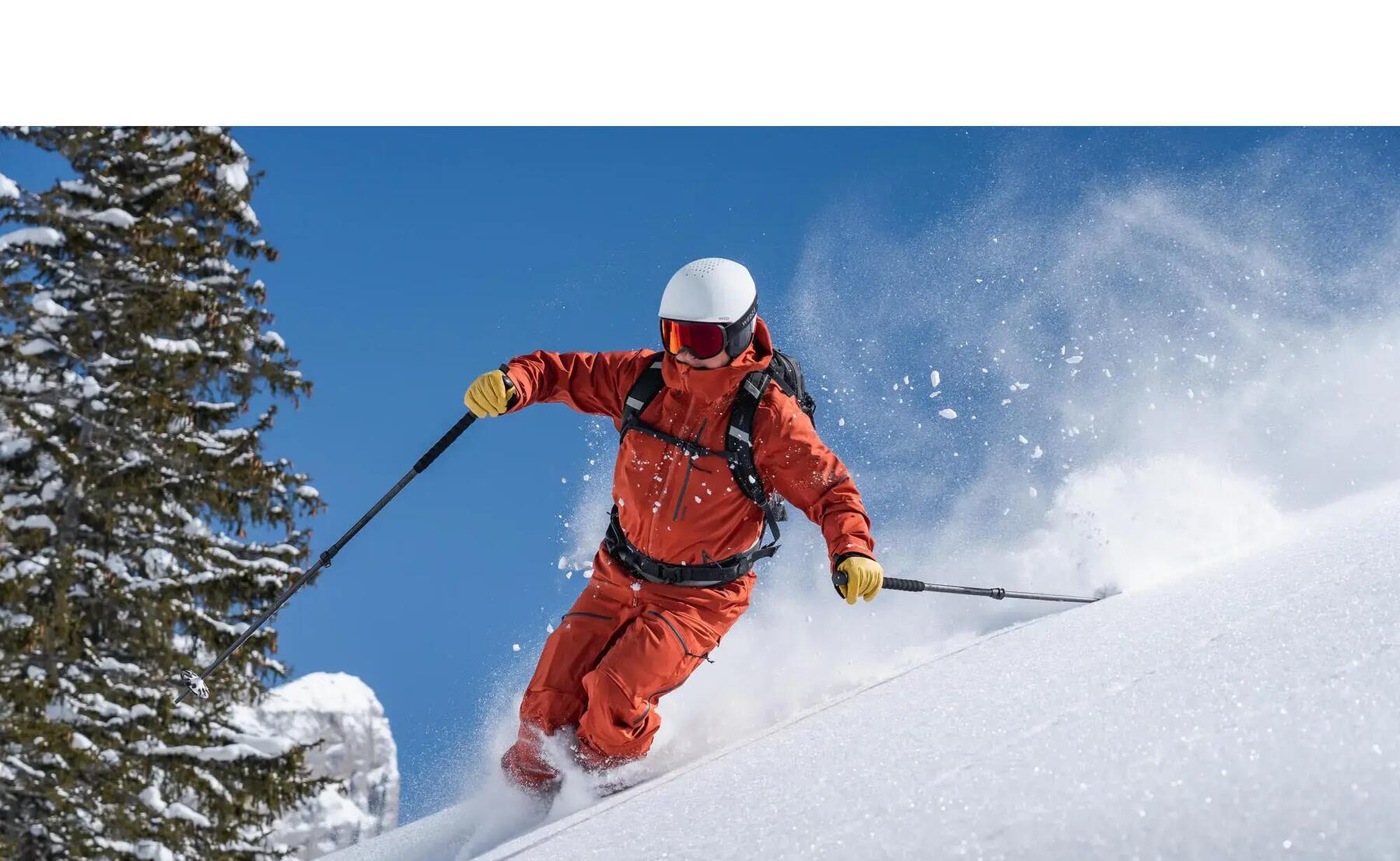 Man skiing in snow