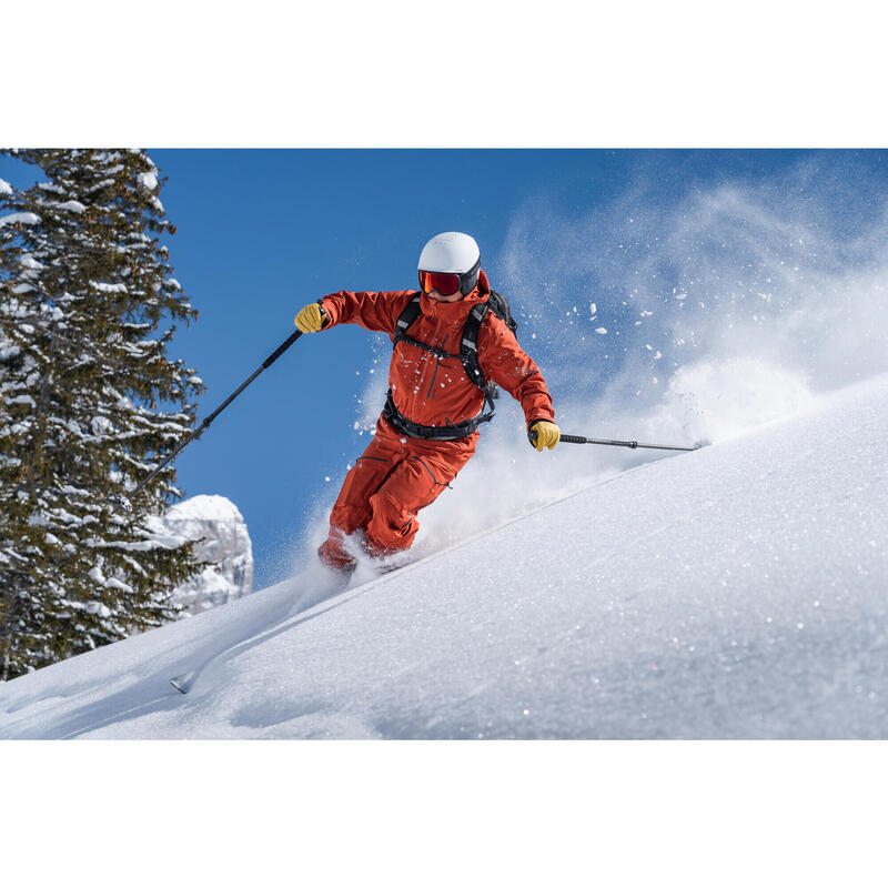 Ski-jas voor heren FR500 terracottarood