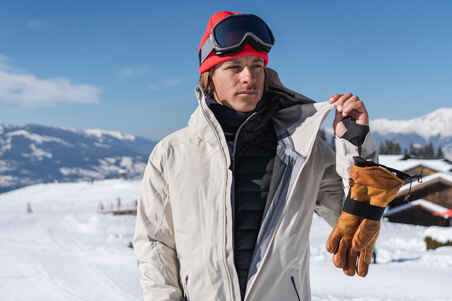 Men’s Warm and Breathable Padded Ski Liner Jacket FR900 - Grey