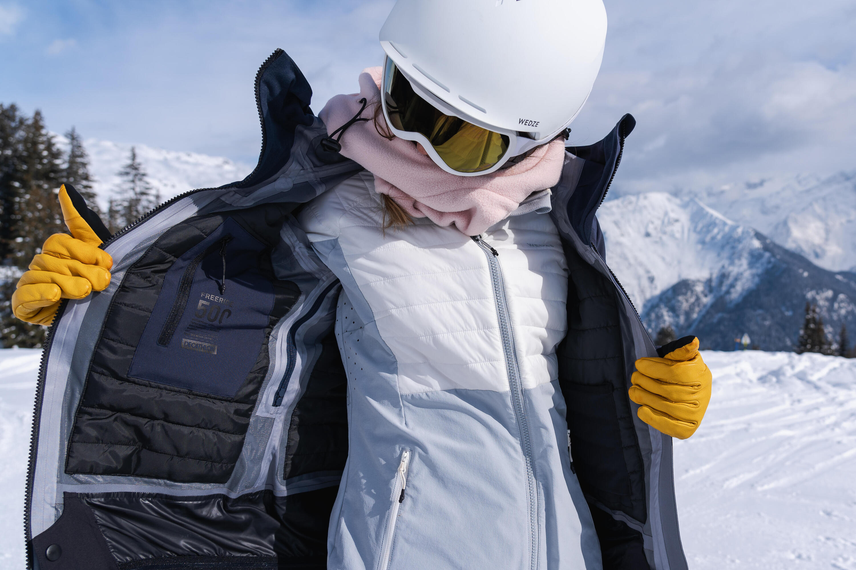 Kurtka narciarska i snowboardowa damska Quechua FR 500 12/13