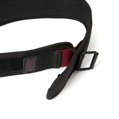 Weight Training Belt with Dual Nylon Closure - Black