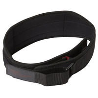 Ceinture lombaire de musculation, double système de fermeture en nylon - noire