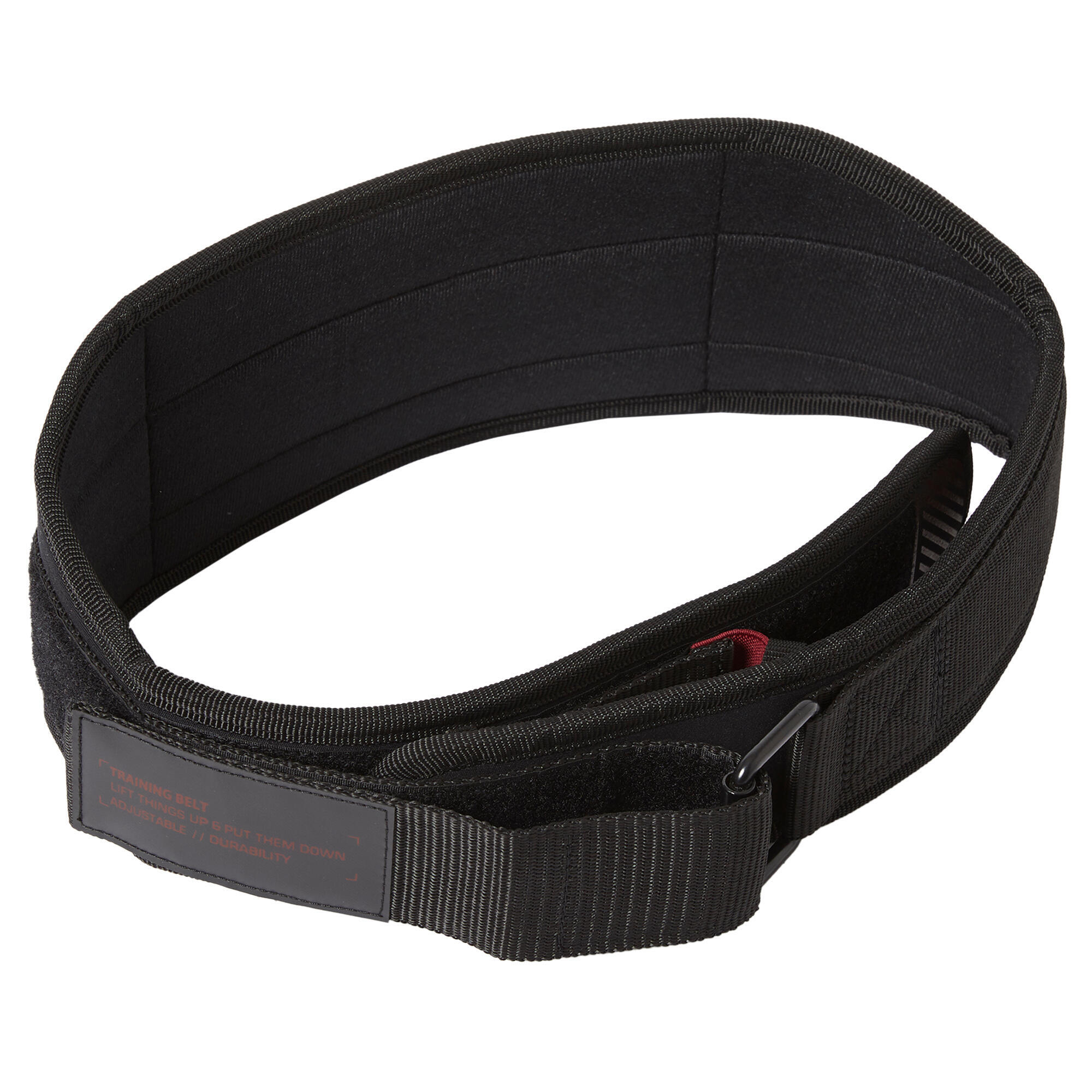 Weight Training Belt with Dual Nylon Closure - Black 3/5