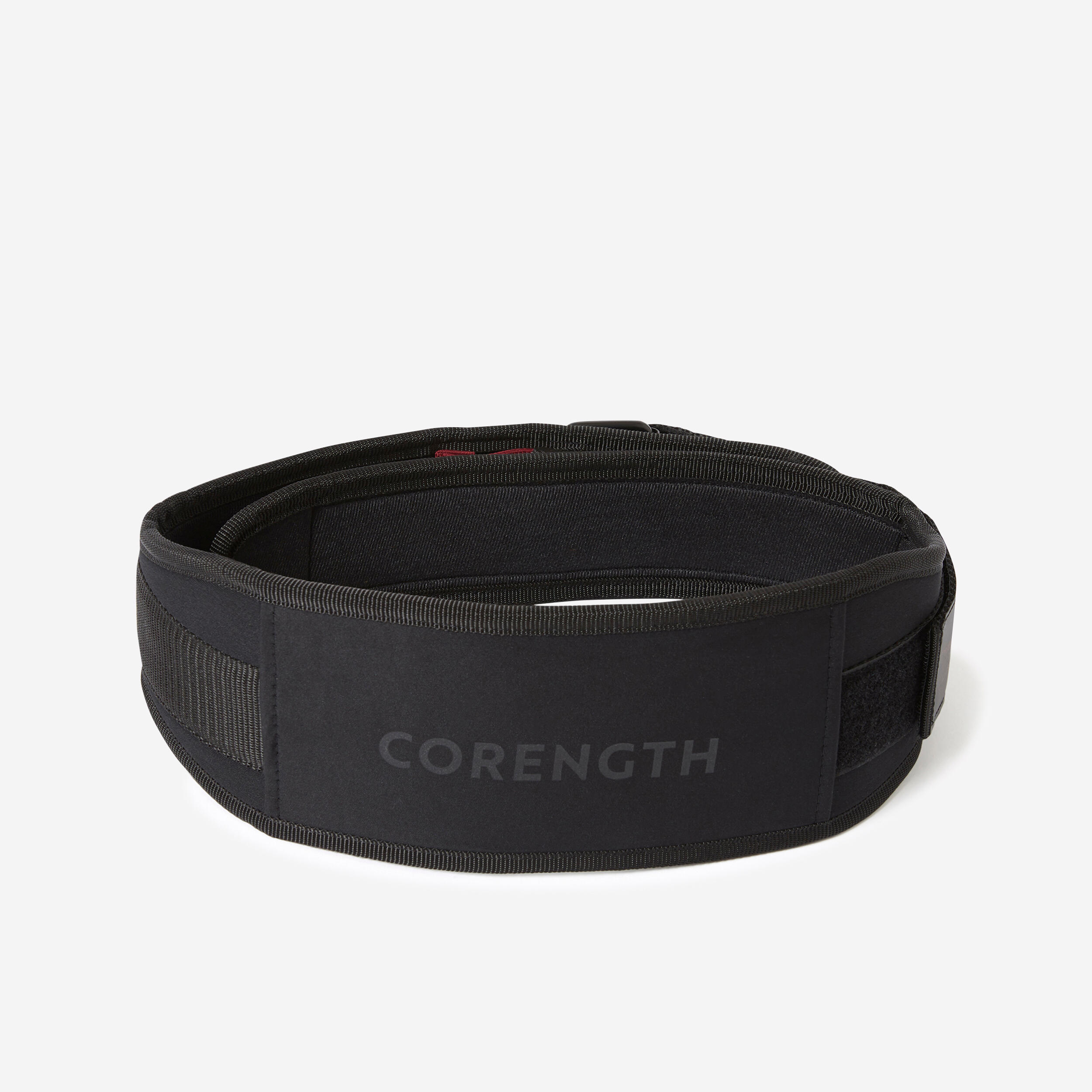 Weight Training Belt with Dual Nylon Closure - Black-image-11