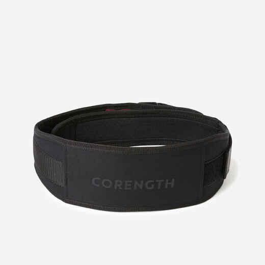 
      Ceinture lombaire de musculation, double système de fermeture en nylon - noire
  