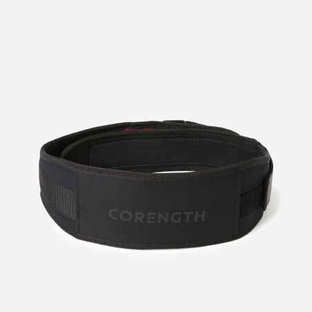 Cinturón lumbar para gimnasio Corength negro