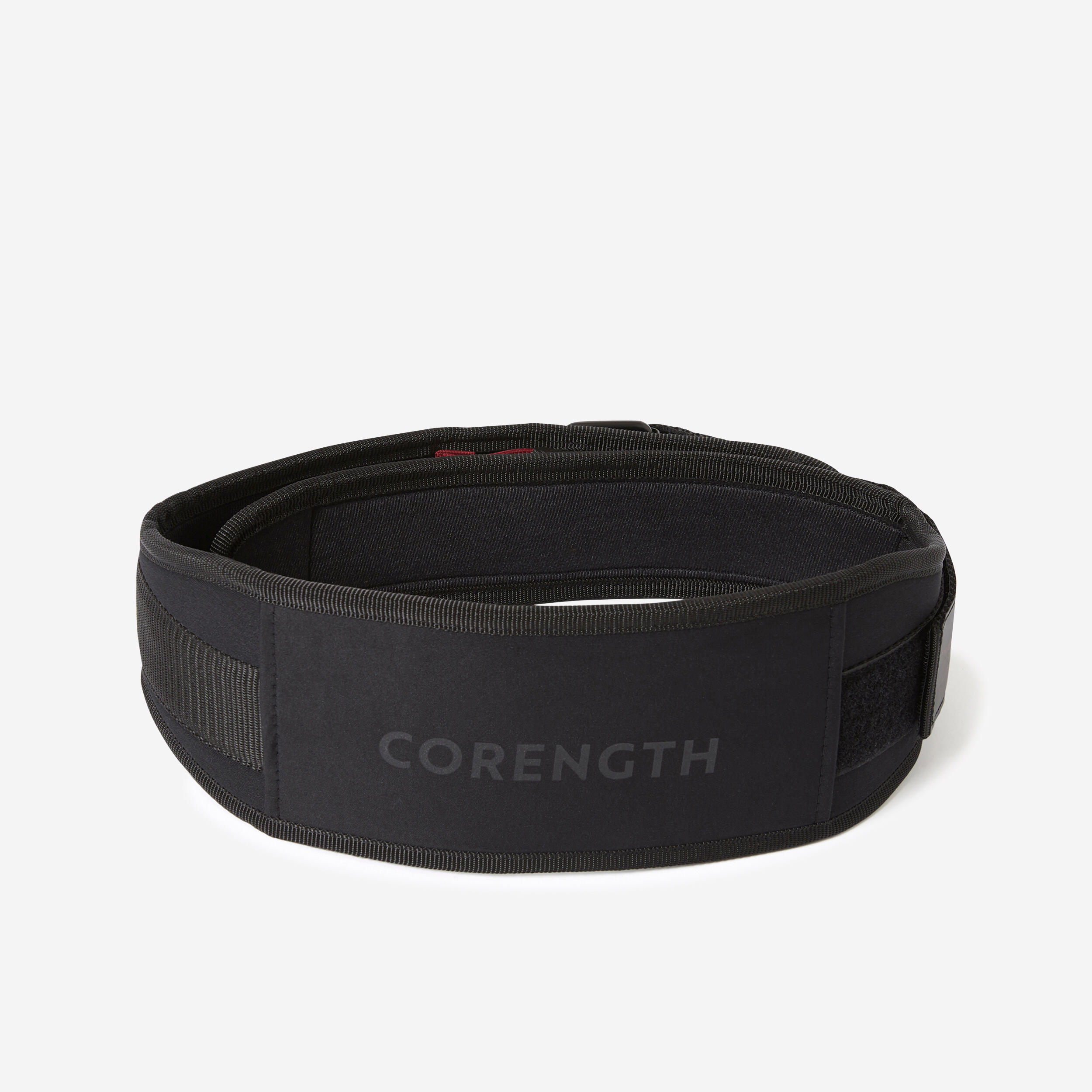 Weight Training Belt with Dual Nylon Closure - Black CORENGTH