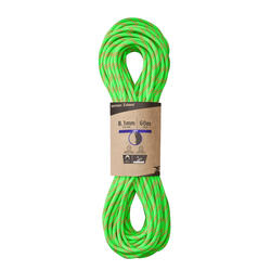 Corde à double dry d'escalade et d'alpinisme 8.1 mm x 60 m - Rappel 8.1 Verte