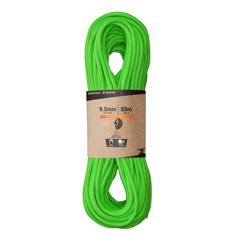 Corda arrampicata CLIFF 9.5mm x 80m verde
