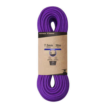 DOUBLE DRY ROPE 7.5 mm x 30m - RANDO DRY purple