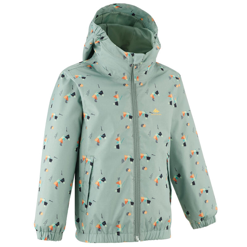 Veste imperméable de randonnée - MH500 KID verte - enfant 2-6 ANS