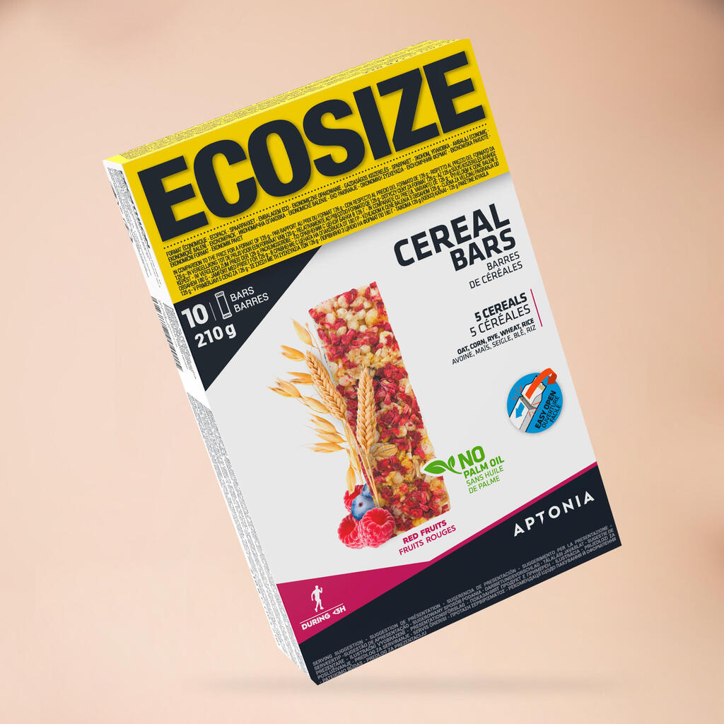 Graudaugu batoniņi “clak”,ecosize iepakojums,10x21g, ar sarkano augļu gabaliņiem