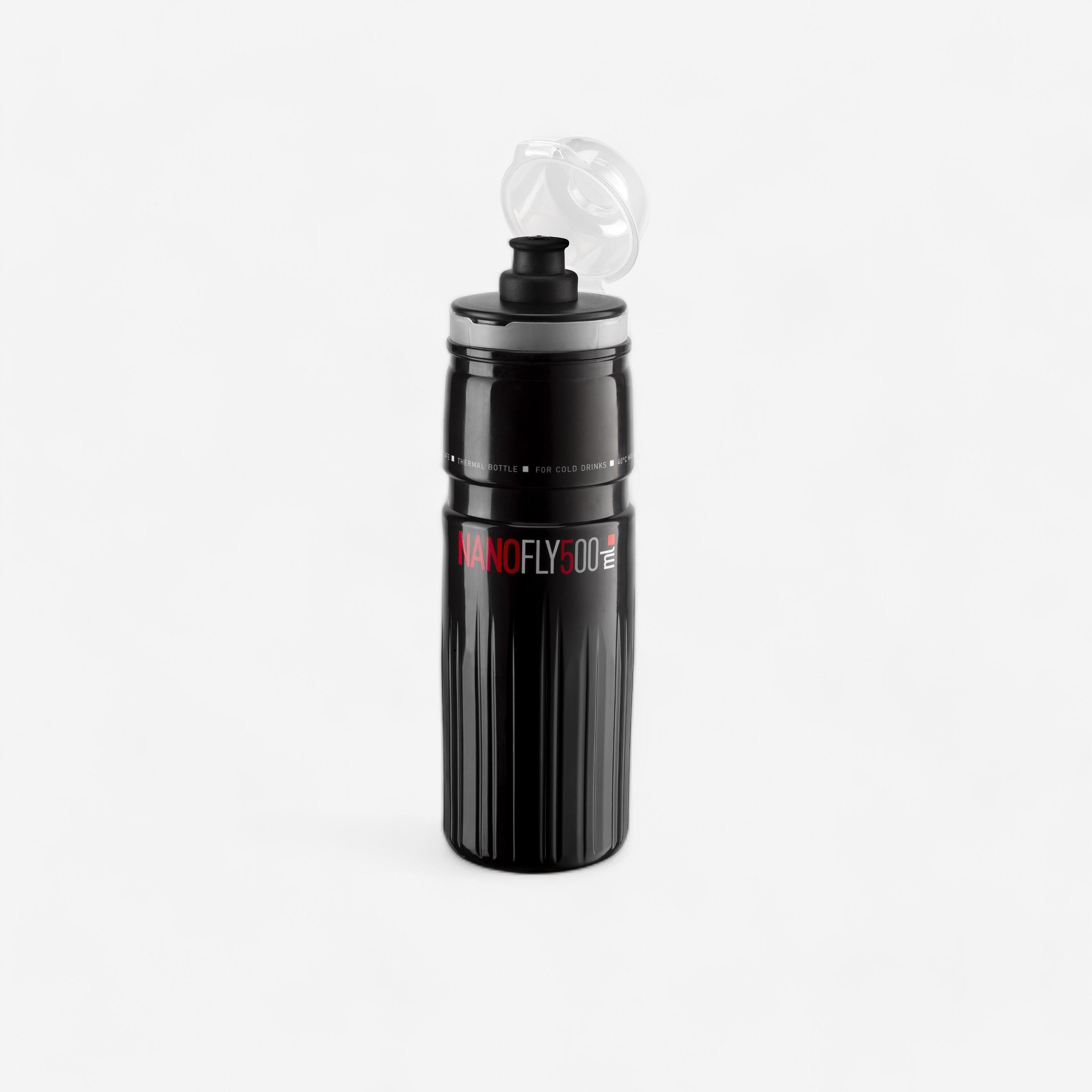 black bicycle water bottle