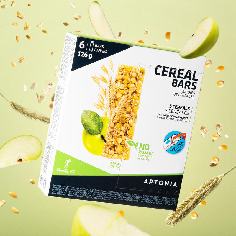 BARRE ENERGETIQUE AUX CEREALES POMME 6X21G