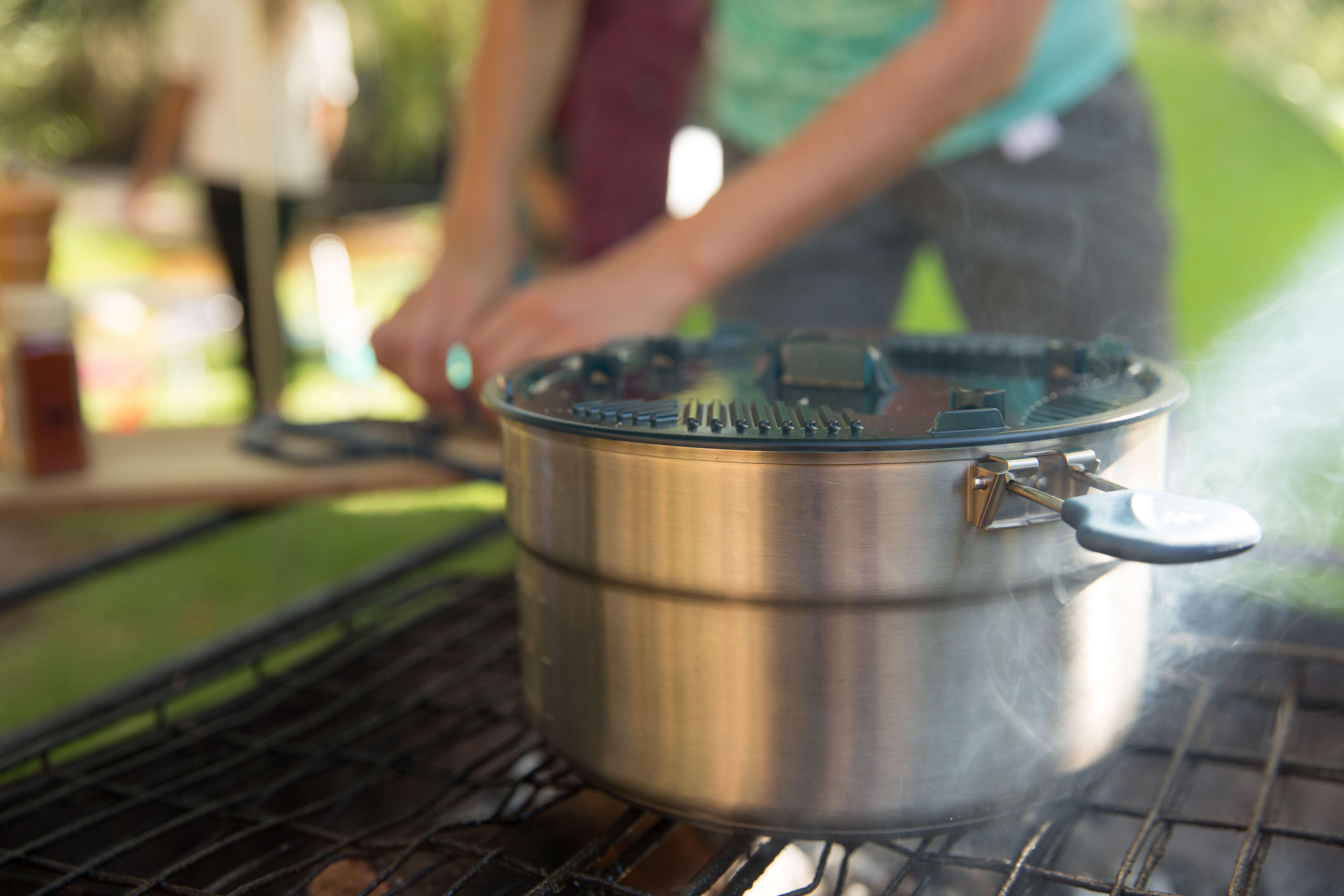 2-Person Stainless Camping Cook Set - MH 500 - QUECHUA