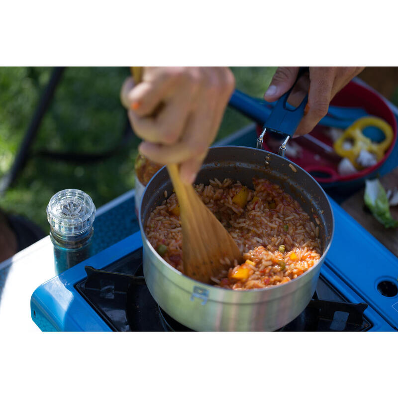 Set de gătit camping 500 inox + înveliș anti-adeziv 2 persoane 2,1L