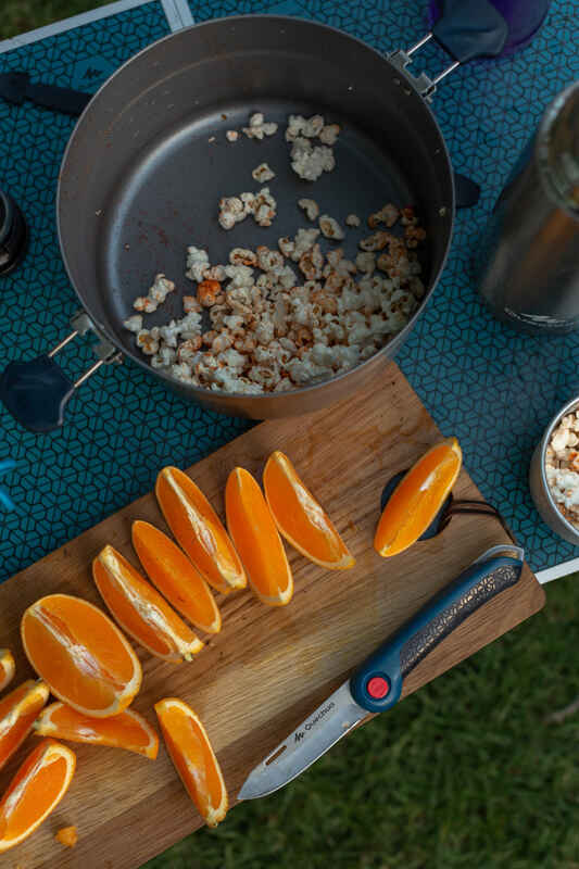 MH500 stainless stell 2person camping cooking set + nonstick coating