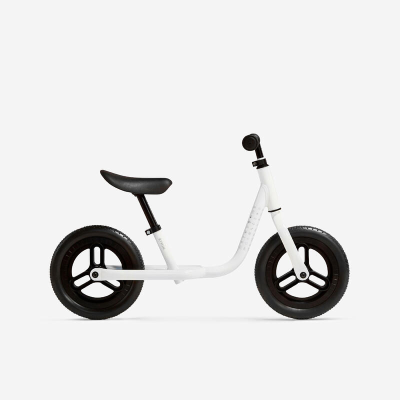 BICICLETA DE APRENDIZAGEM CRIANÇA 10 POLEGADAS RUNRIDE 100 BRANCO/PRETO