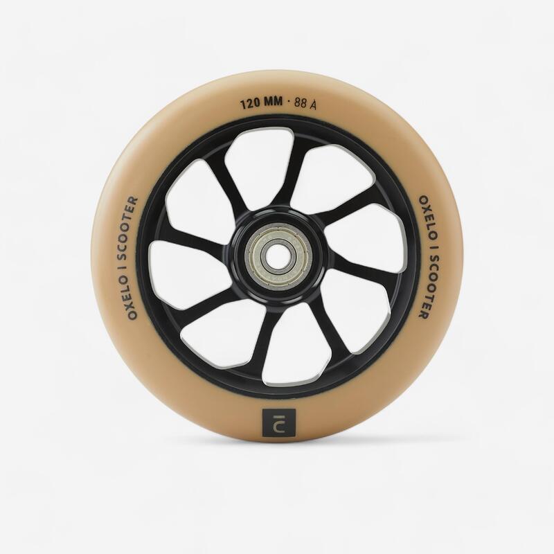 Freestyle roller kerék, alu PU, 120 mm, barna, fekete