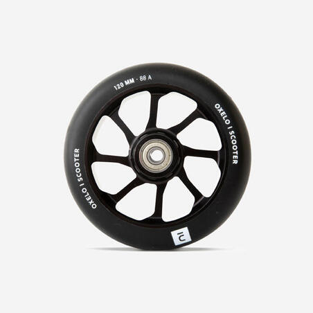 Hjul sparkcykel freestyle core aluminium svart PU 120 mm