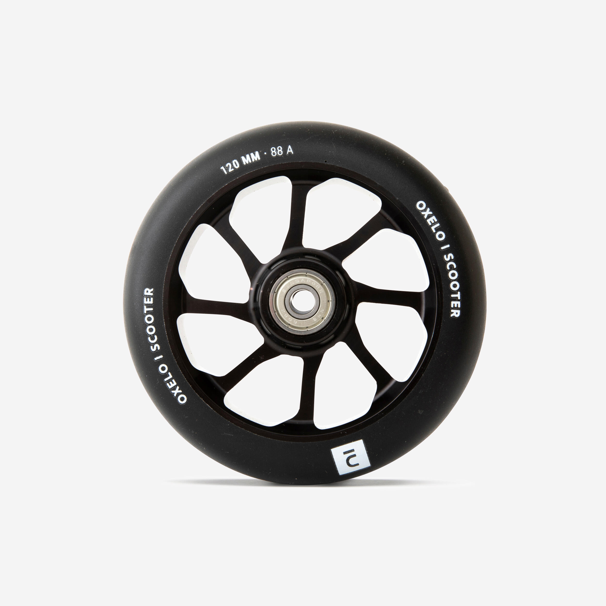 OXELO 120 mm Alu Core PU Freestyle Scooter Wheel - Black