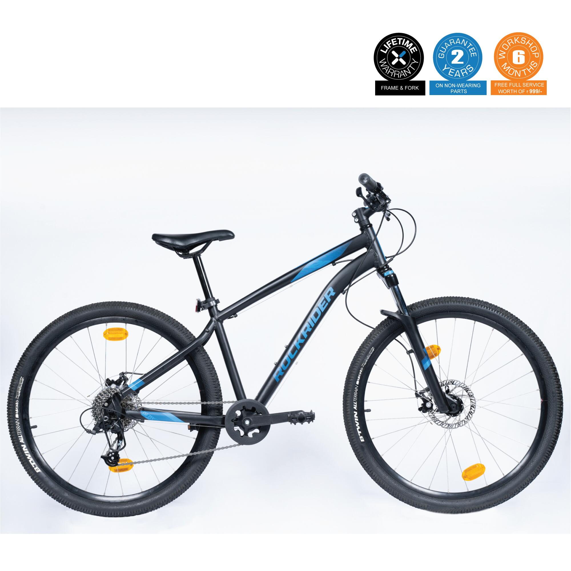Adult Sport MTB Cycle ST120 - Black/ Blue - DecathlonB2B