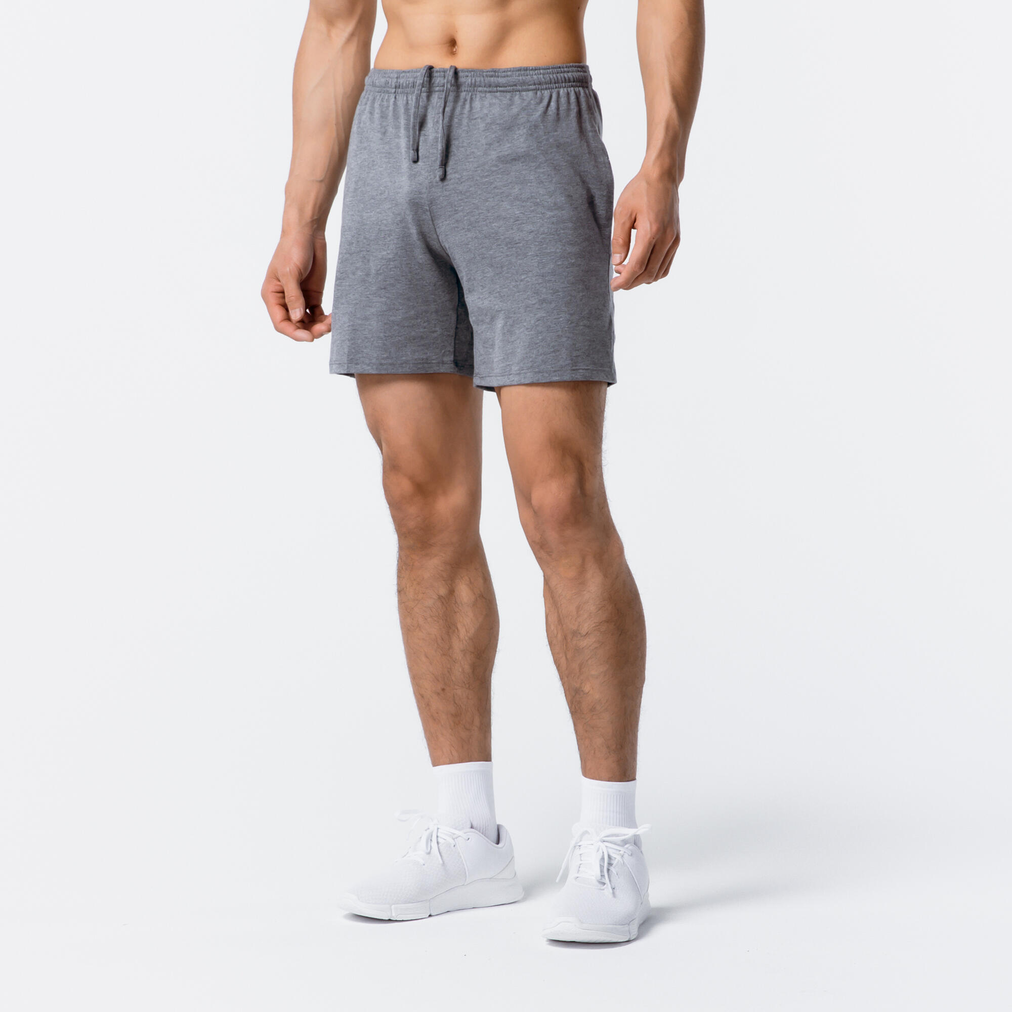 Men's Sport Shorts 100 Mottled Grey - Nyamba