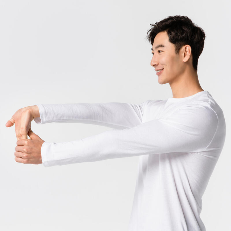 Men's Long-Sleeved T-Shirt 100 - White