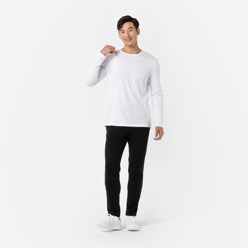 Men's Long-Sleeved T-Shirt 100 - White