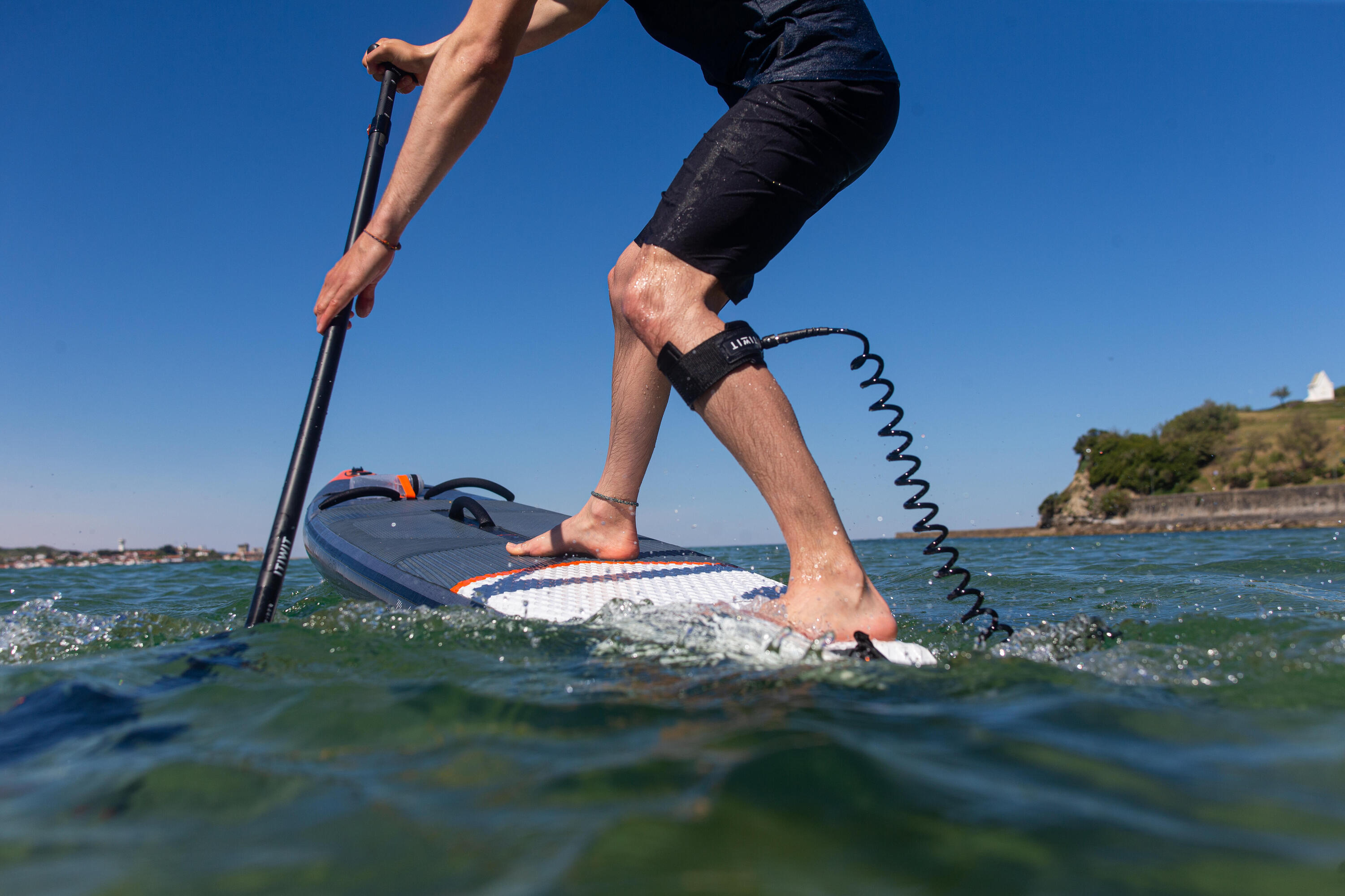 Pagaie stand up paddle 900 carbone 3 parties demontable reglable 170-210 cm 5/5