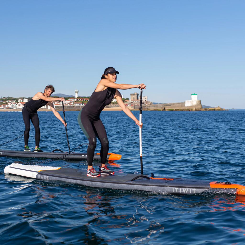 Kombinezon za vožnju kanua, kajaka i SUP-a od neoprena debljine 2 mm ženski