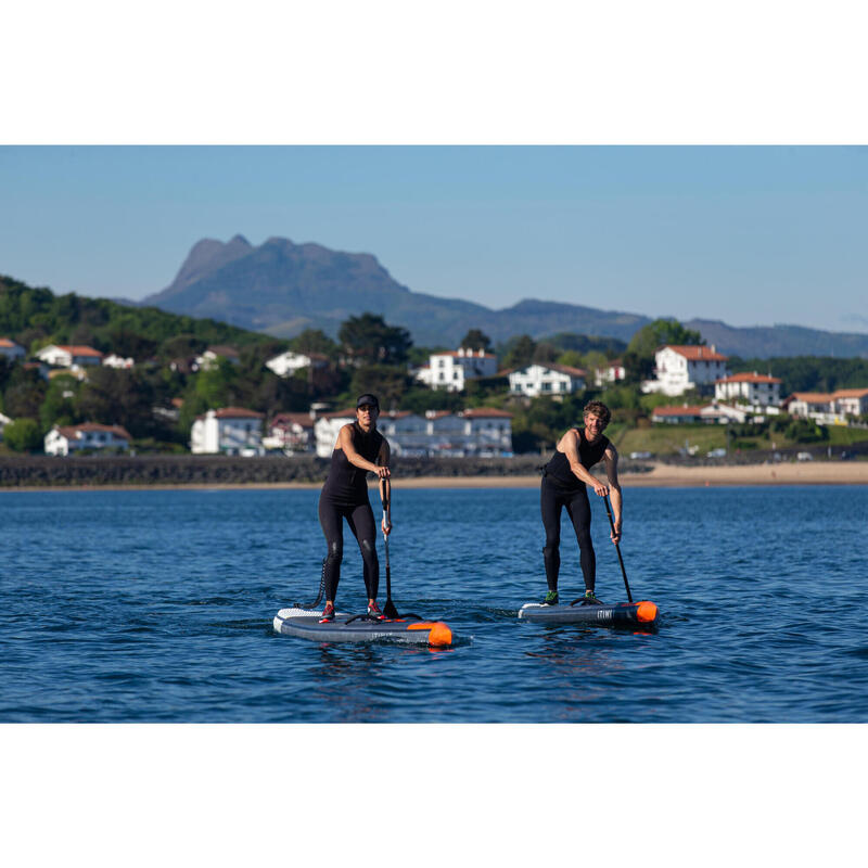 Pagaie Carbon Demontabilă și Reglabilă Stand up paddle 900 170 -210 cm Negru