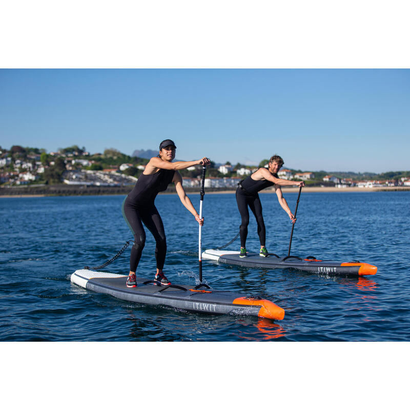 Long john wetsuit voor kanoën kajakken en suppen heren neopreen 2 mm