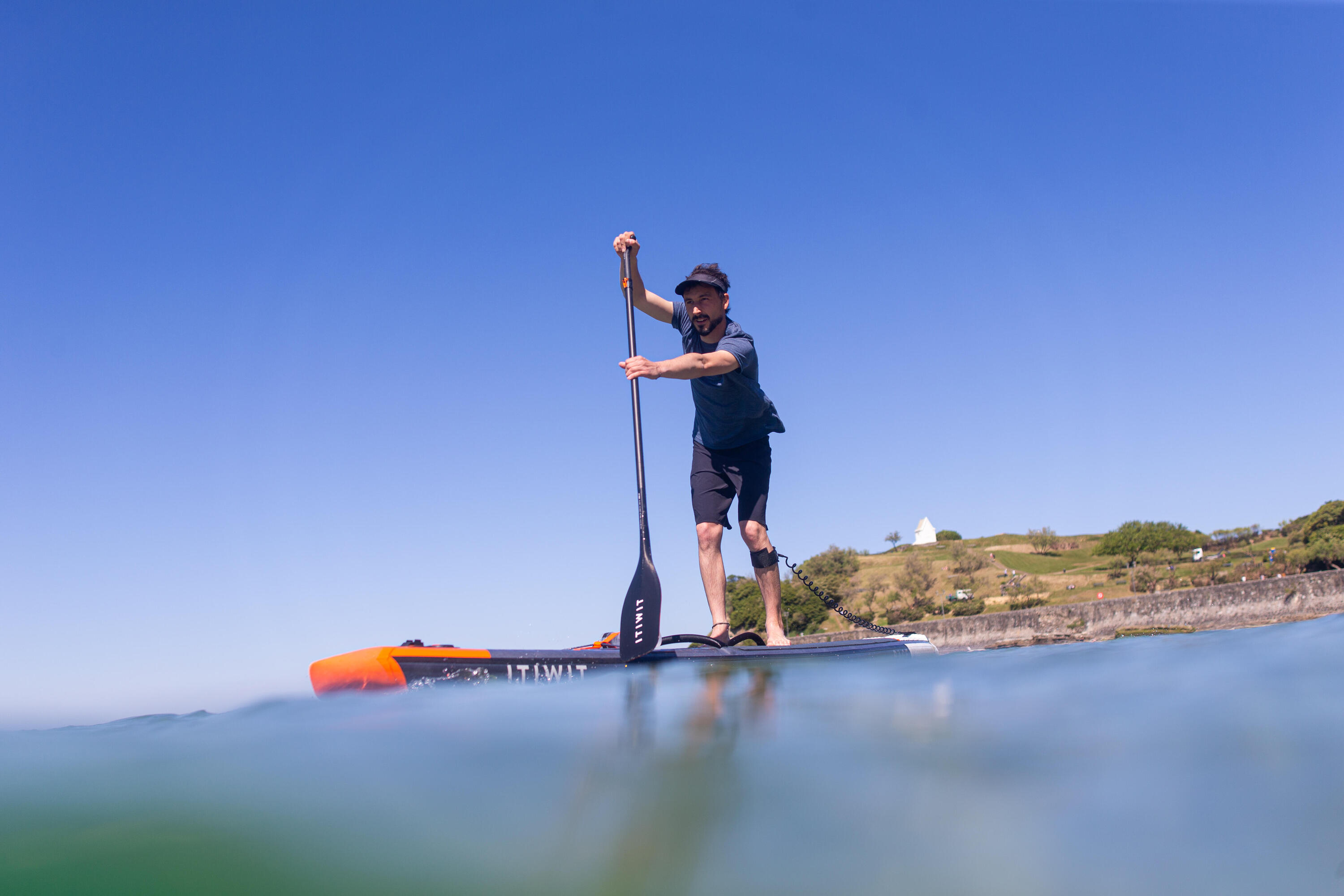 Pagaie de stand up paddle 900 carbone en 3 parties -165-205 cm 14/22