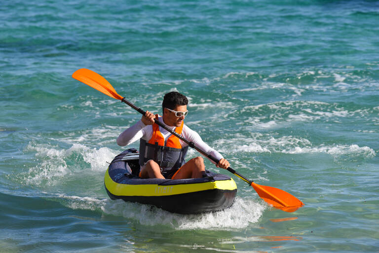 Kayak Tiup Touring Inflatable 1 Orang Itiwit Decathlon - Kuning