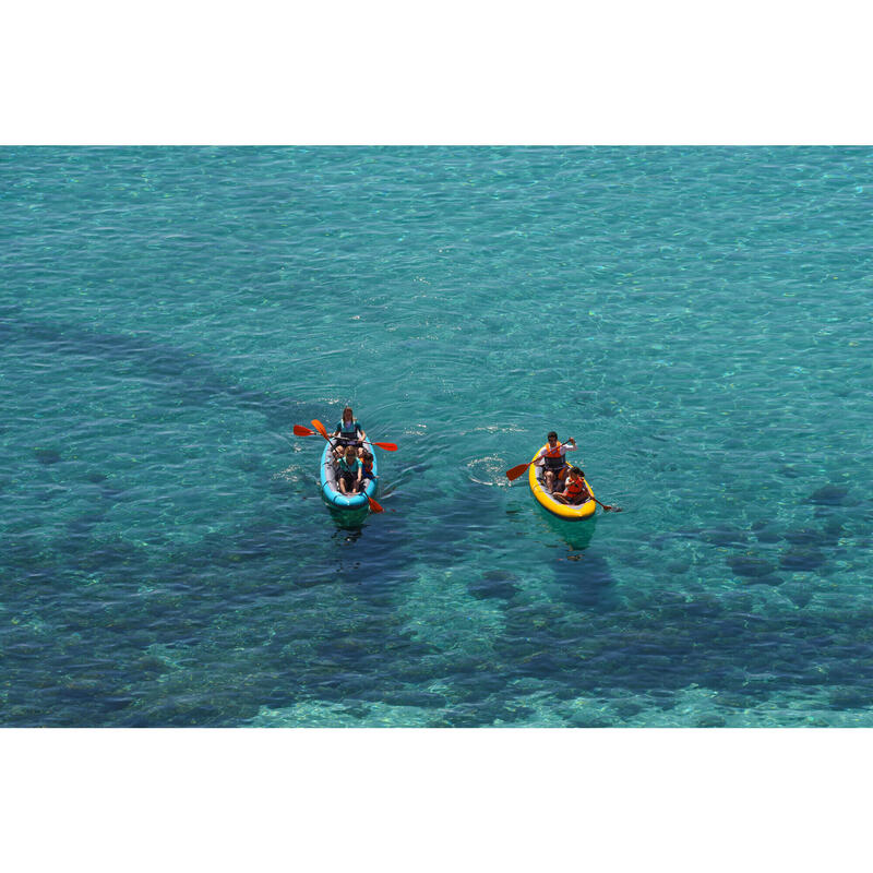 Canoa-kayak touring X100+ gonfiabile fondo alta pressione 2-3 posti 