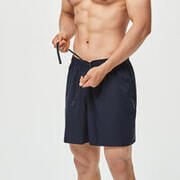 Men Polyester Basic Gym Shorts - Navy Blue